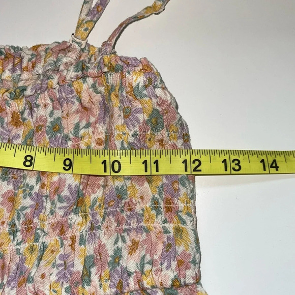American Eagle Multicolor Ditsy Floral Print Smock Multi-way Cropped Top Xsmall - Picture 7 of 11